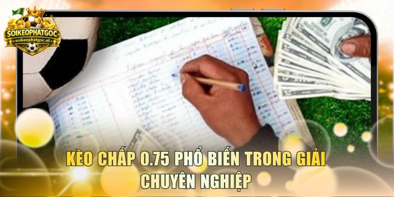 Kèo chấp 0.75 phổ biến trong giải chuyên nghiệp