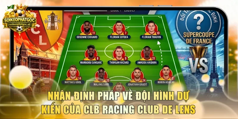 Nhận định Pháp về đội hình dự kiến của CLB Racing Club de Lens