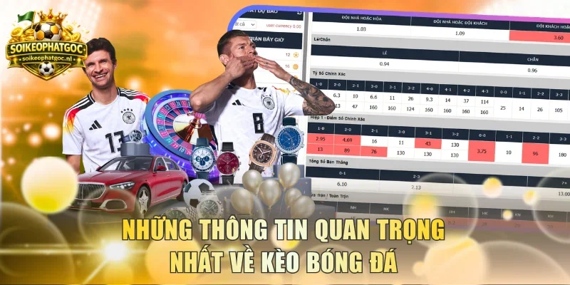 Những thông tin quan trọng nhất về kèo bóng đá