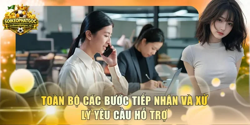 Toàn bộ các bước tiếp nhận và xử lý yêu cầu hỗ trợ
